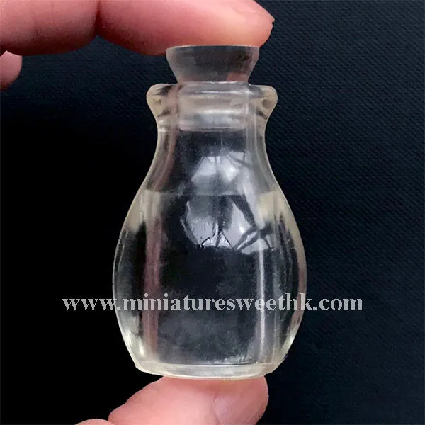 3D Miniature Bottle with Cork Silicone Mold (Hollow Inside) | Resin Shaker Charm DIY | Dollhouse Perfume Bottle | UV Resin Art (26mm x 44mm)