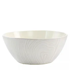 523-8856, MST Faux Bois 9.85" Bowl-White Rnd-wood