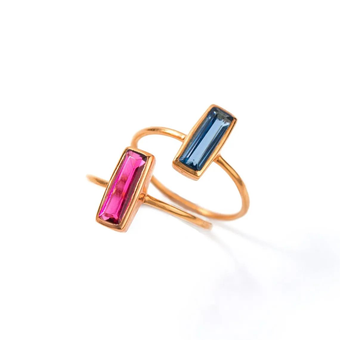 Adira Series: Tiny Birthstone Bar Ring Combo Set