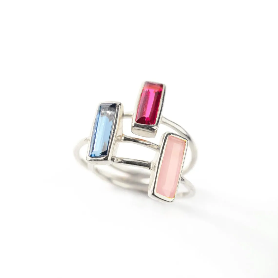 Adira Series: Tiny Birthstone Bar Ring Combo Set