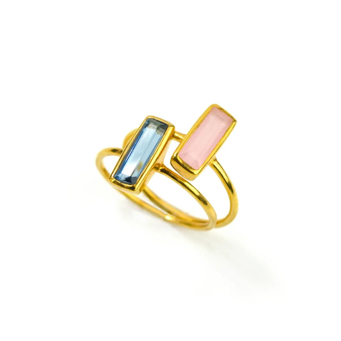 Adira Series: Tiny Birthstone Bar Ring Combo Set