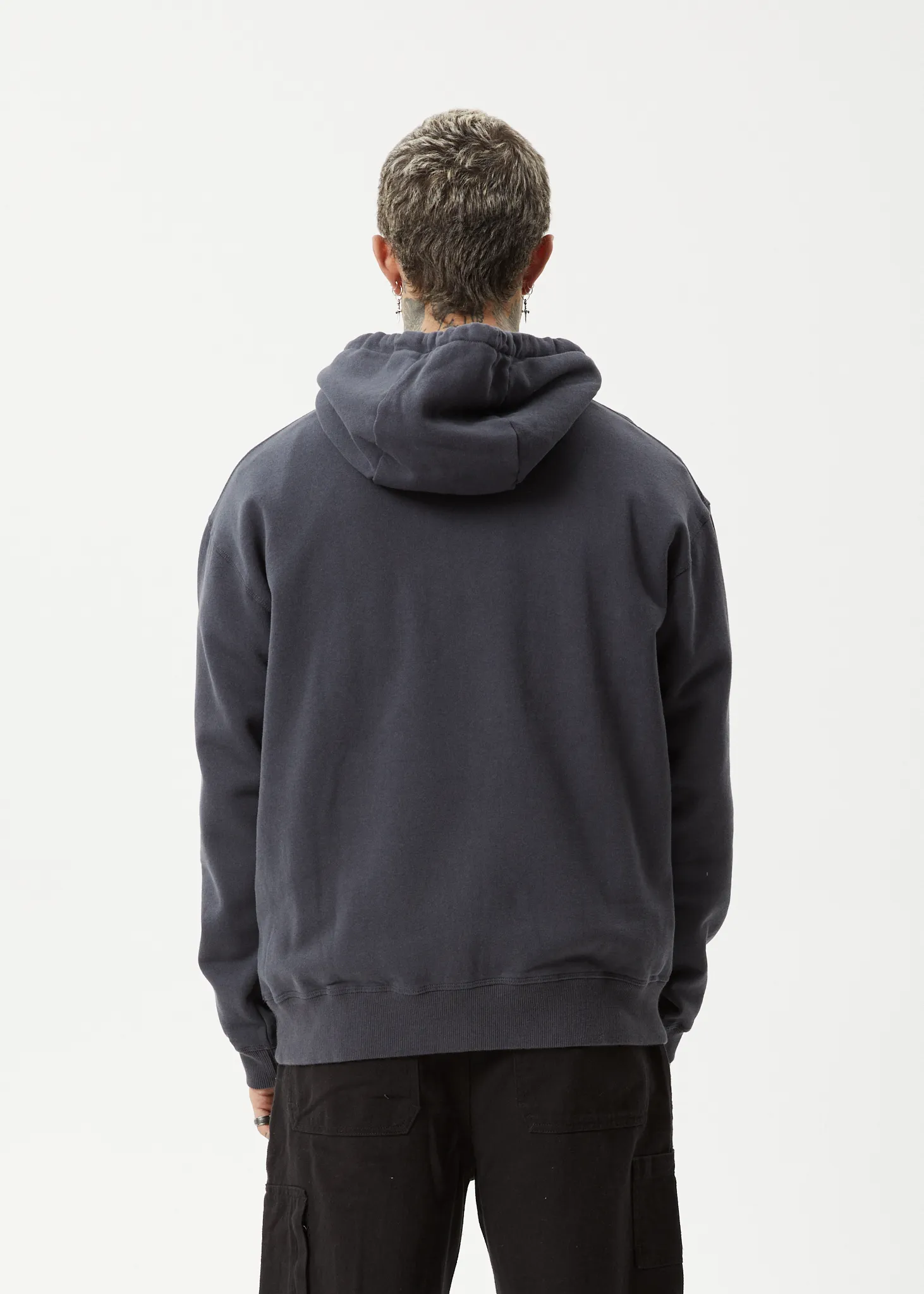 AFENDS Mens Sunflower - Pull On Hood - Charcoal