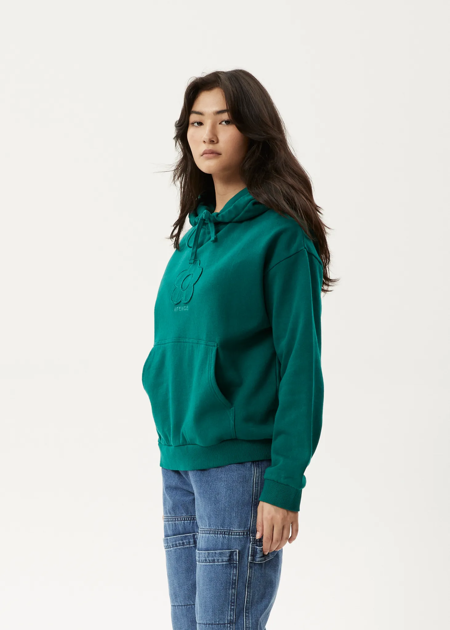 AFENDS Womens Blossom - Pull On Hood - Pine