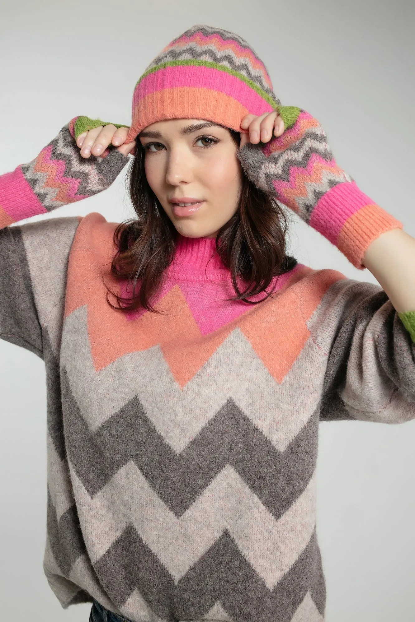 ANDREA JUMPER IN PINK MIX