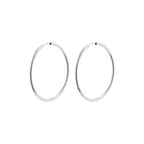 APRIL recycled medium-size hoop earrings silver-plated