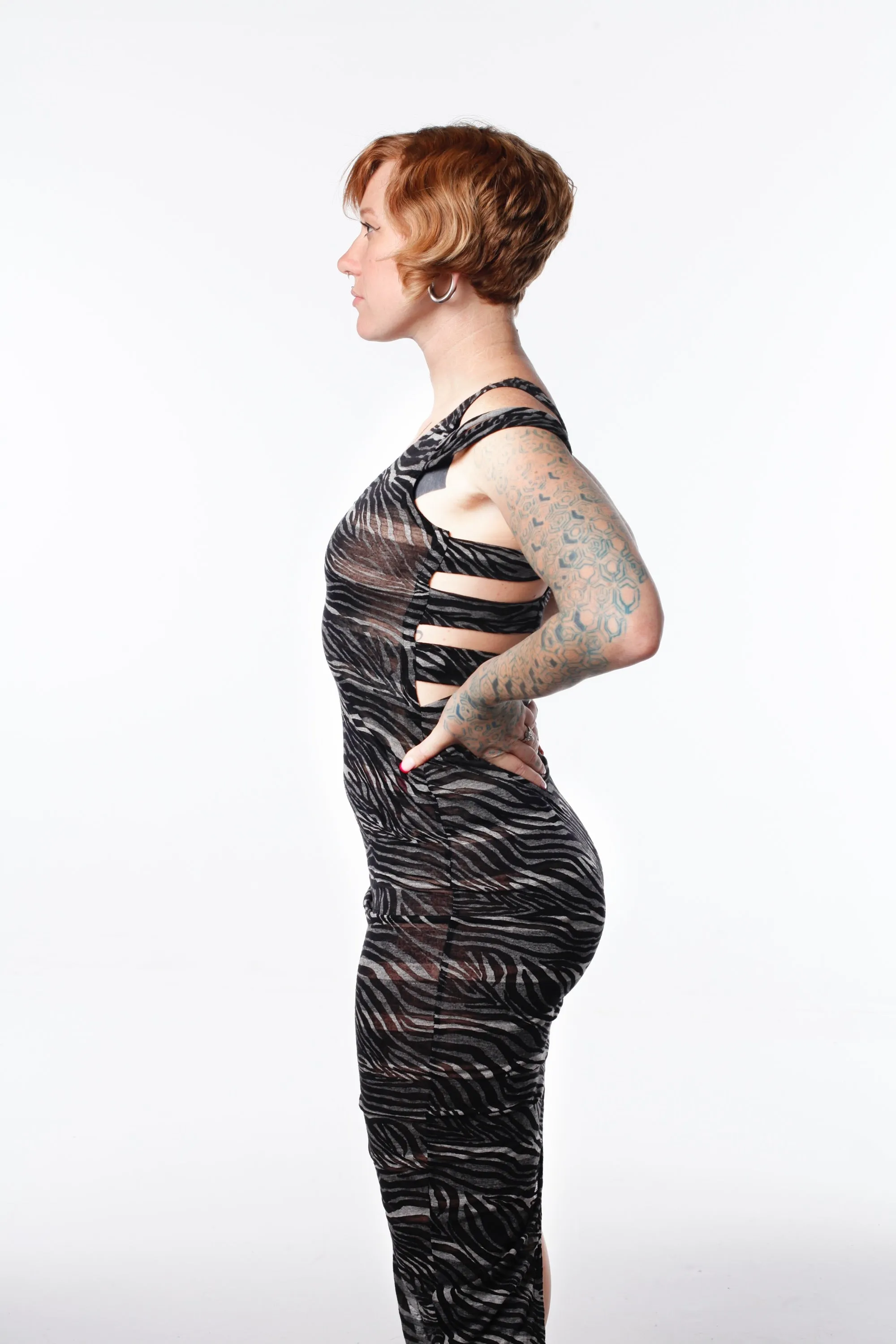 Asymmetrical Band dress Zebra