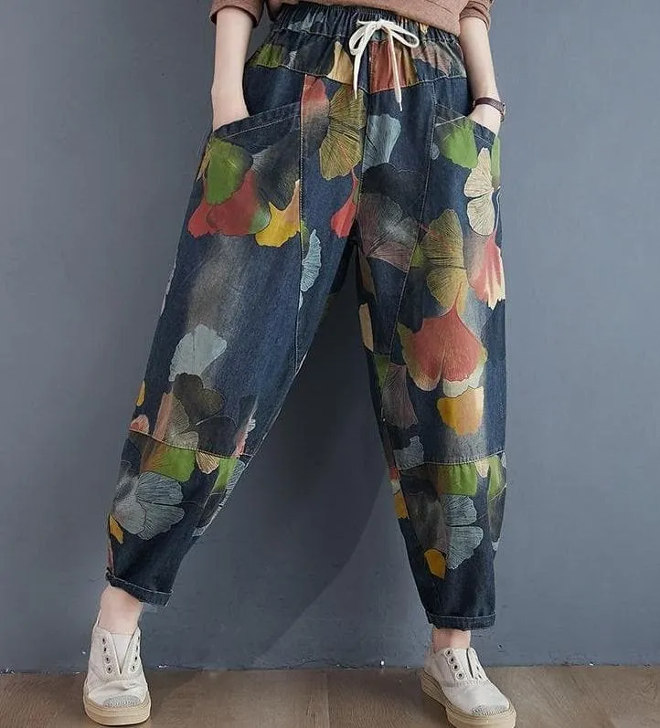 Balloon Pants With Colorful Print