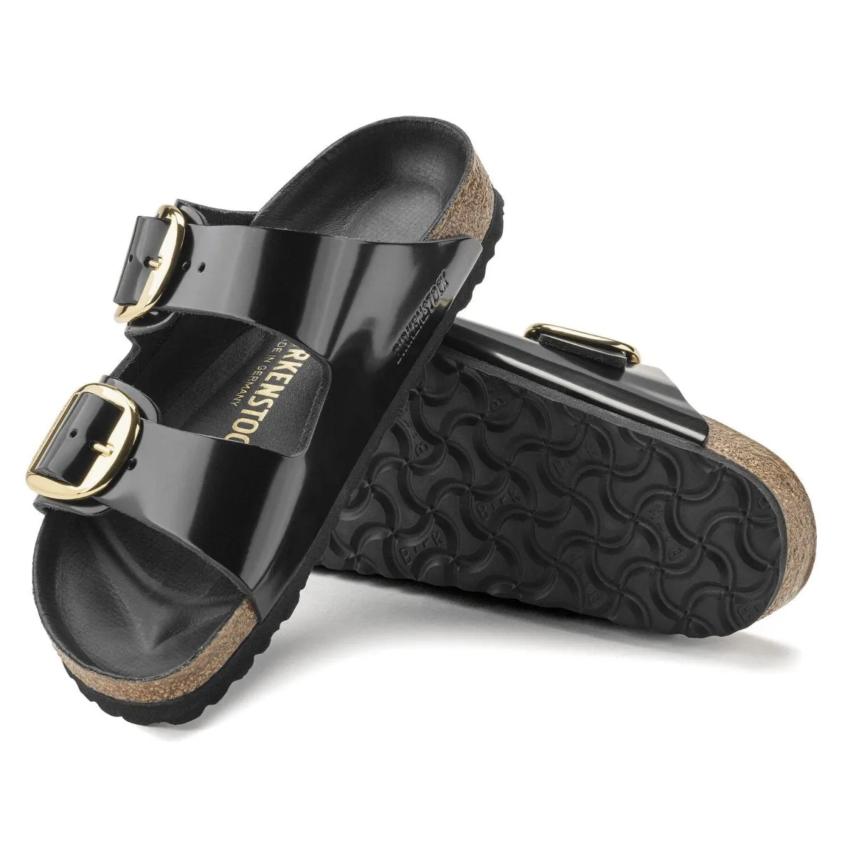 Birkenstock Women's Arizona Big Buckle High Shine Black Leather