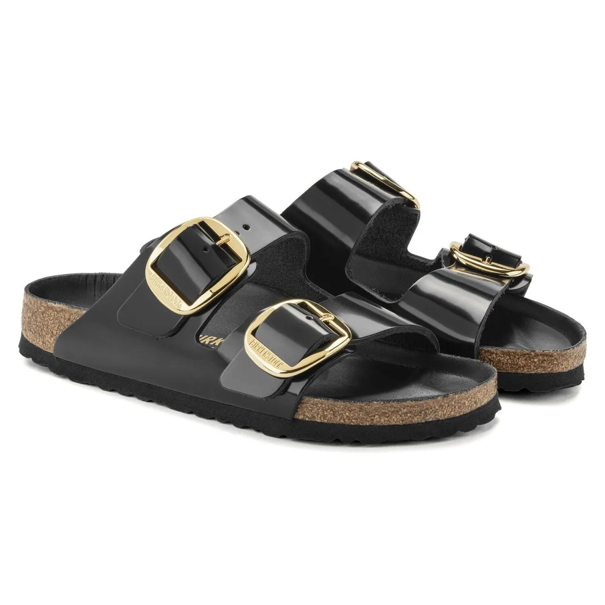 Birkenstock Women's Arizona Big Buckle High Shine Black Leather