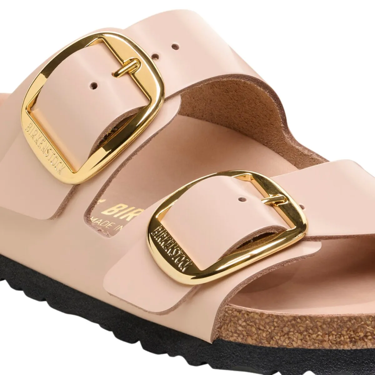 Birkenstock Women's Arizona Big Buckle High Shine New Beige Leather