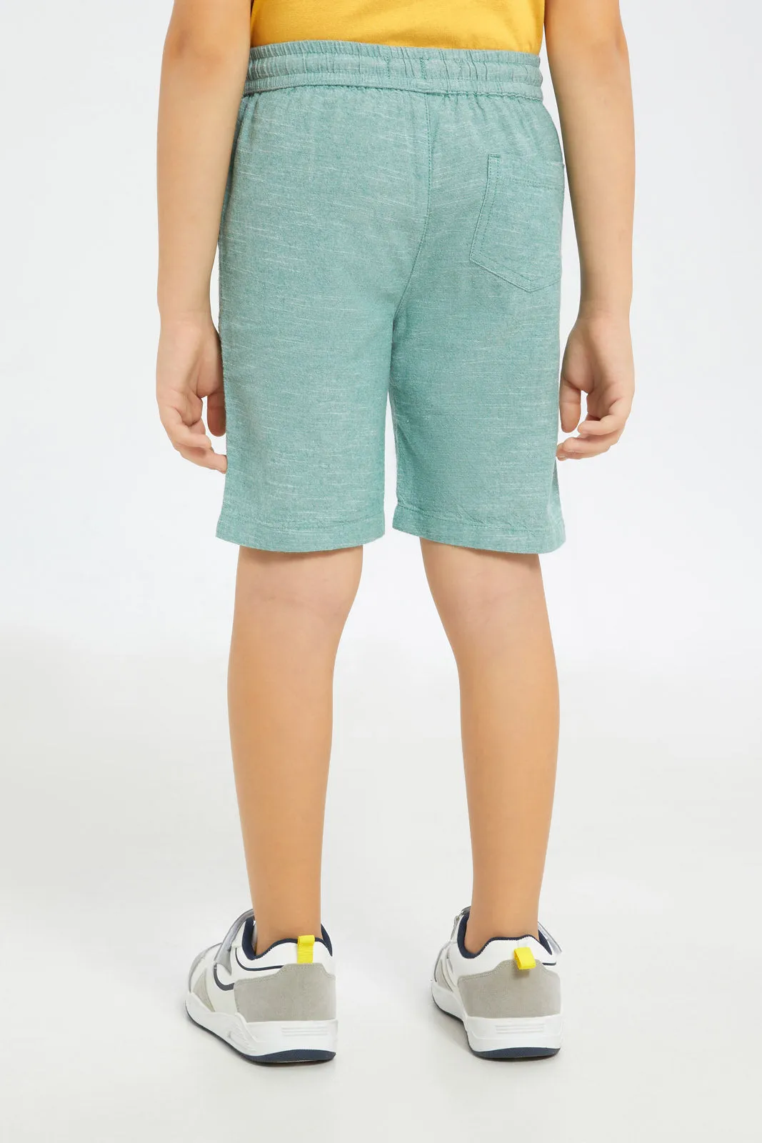 Boys Blue Cotton Pull On Shorts