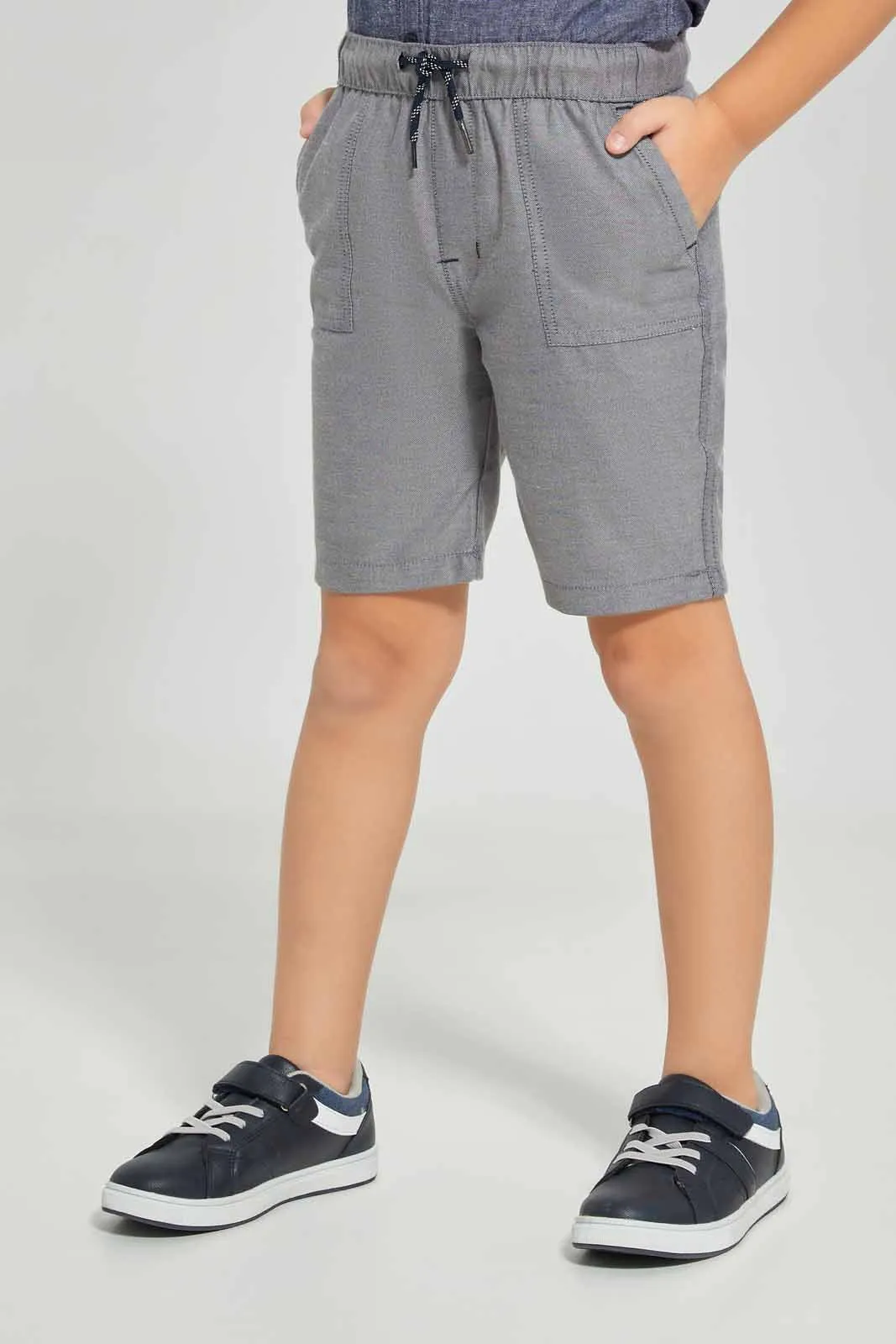 Boys Grey Pull-on Short