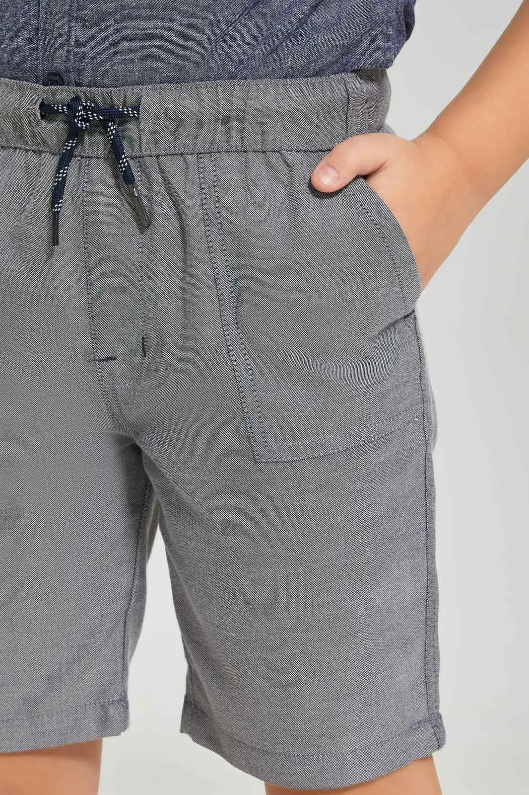 Boys Grey Pull-on Short