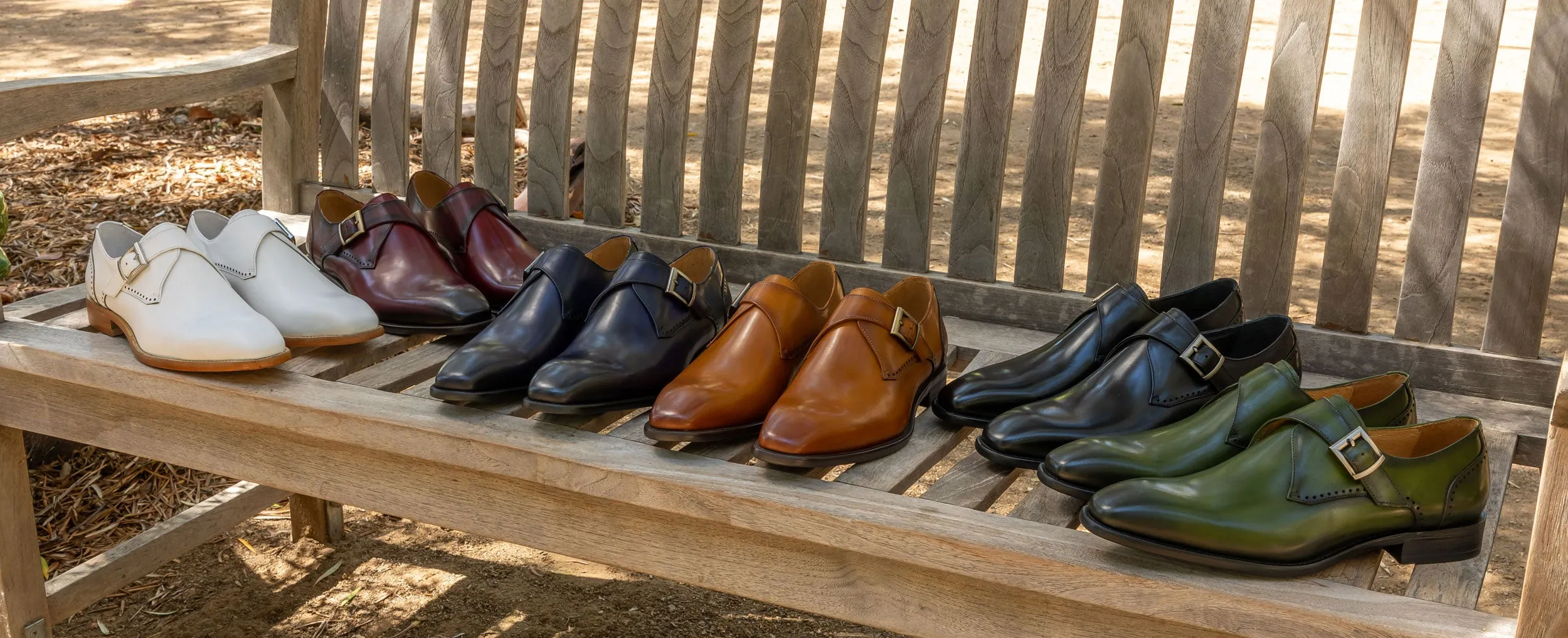 Burnished Leather Monkstrap Blue