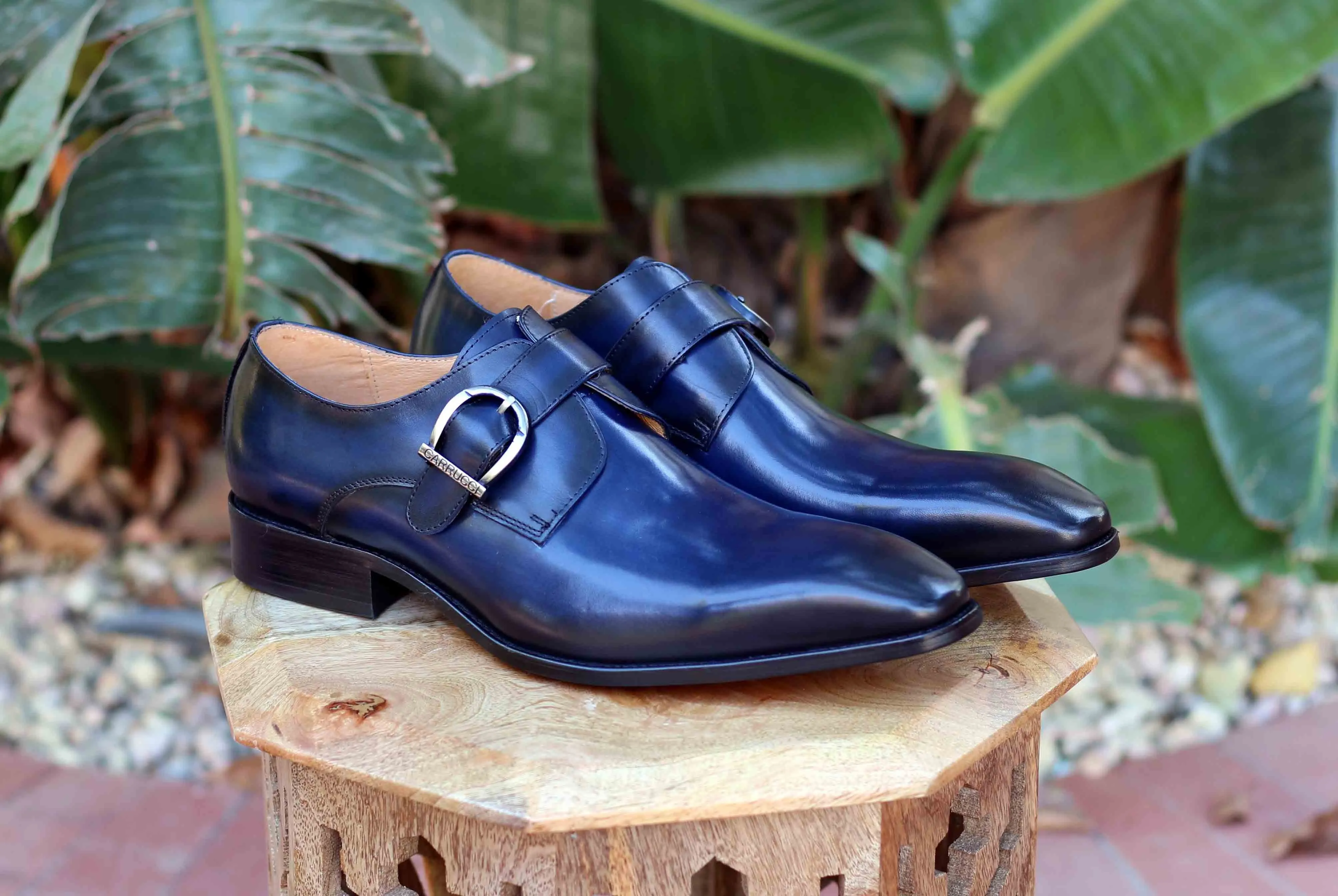 Calfskin Monkstrap Navy