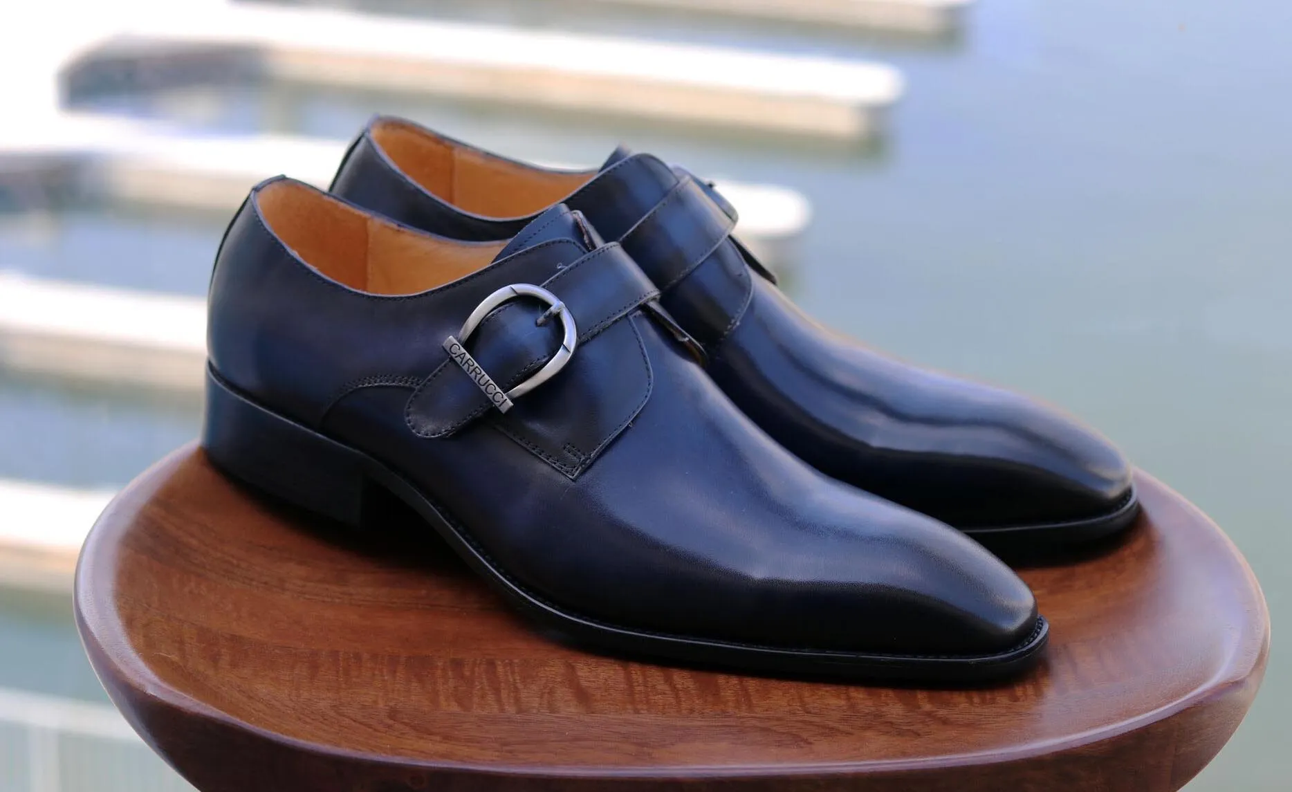 Calfskin Monkstrap Navy