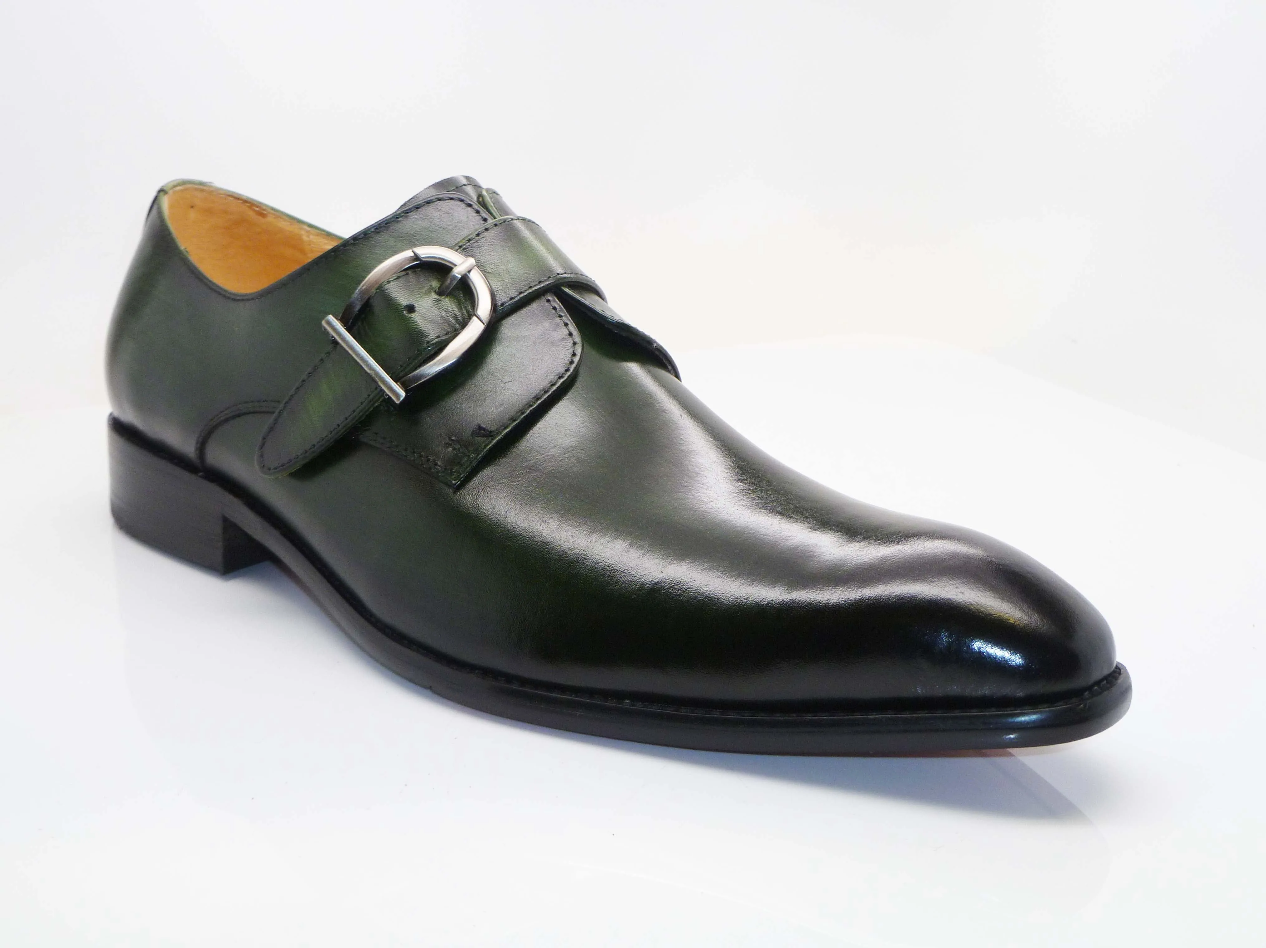 Calfskin Monkstrap Olive