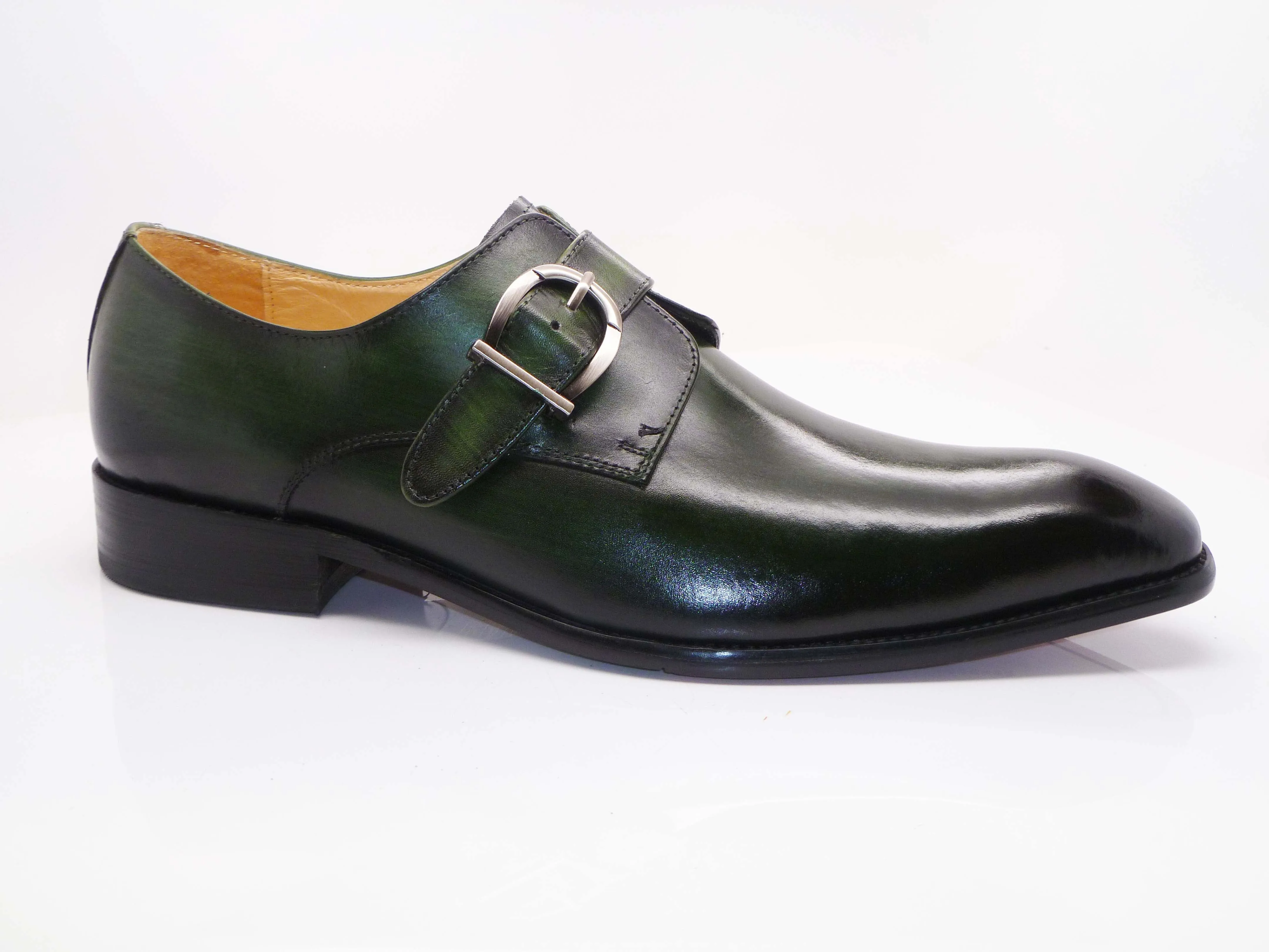 Calfskin Monkstrap Olive