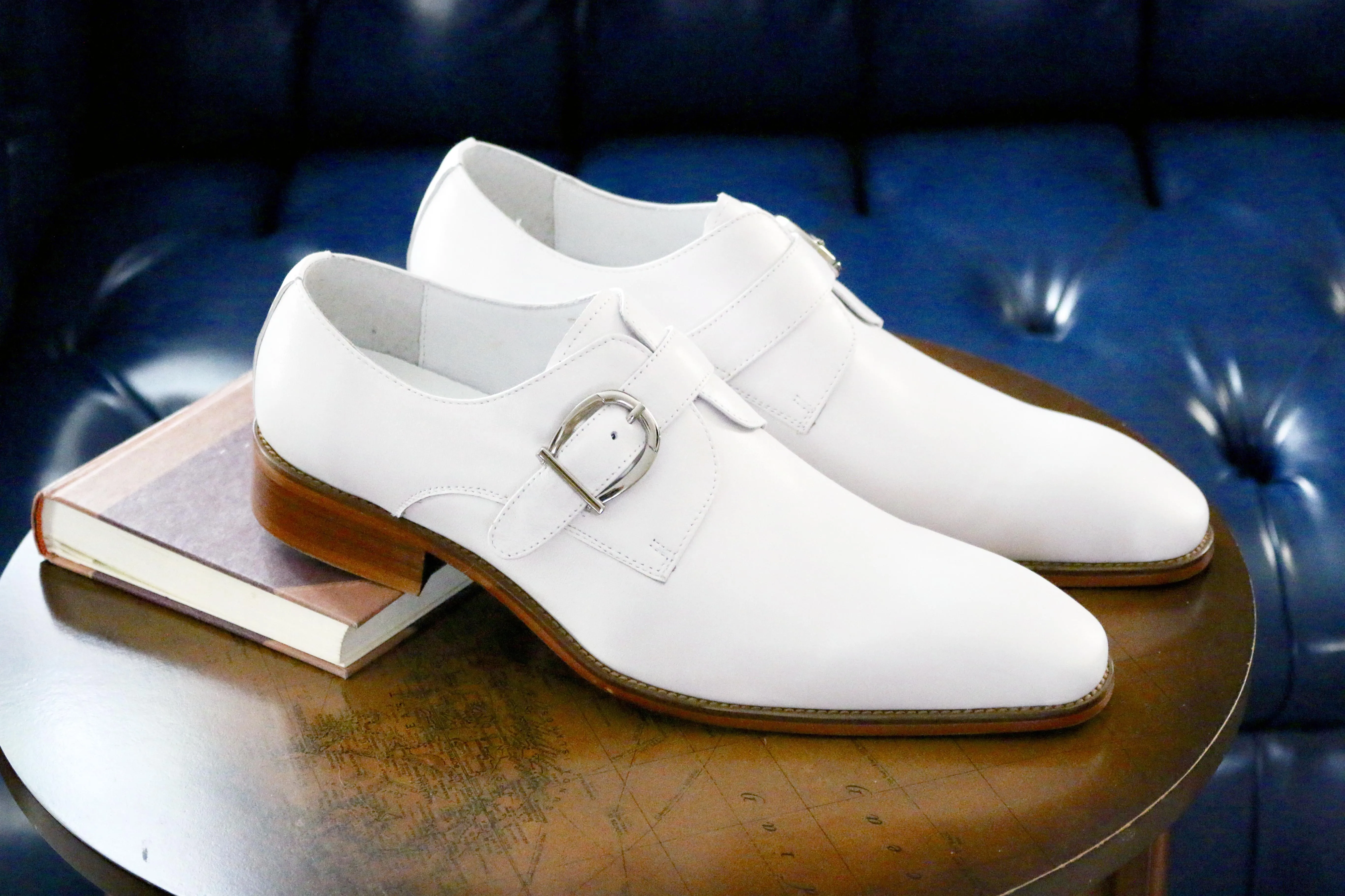 Calfskin Monkstrap White