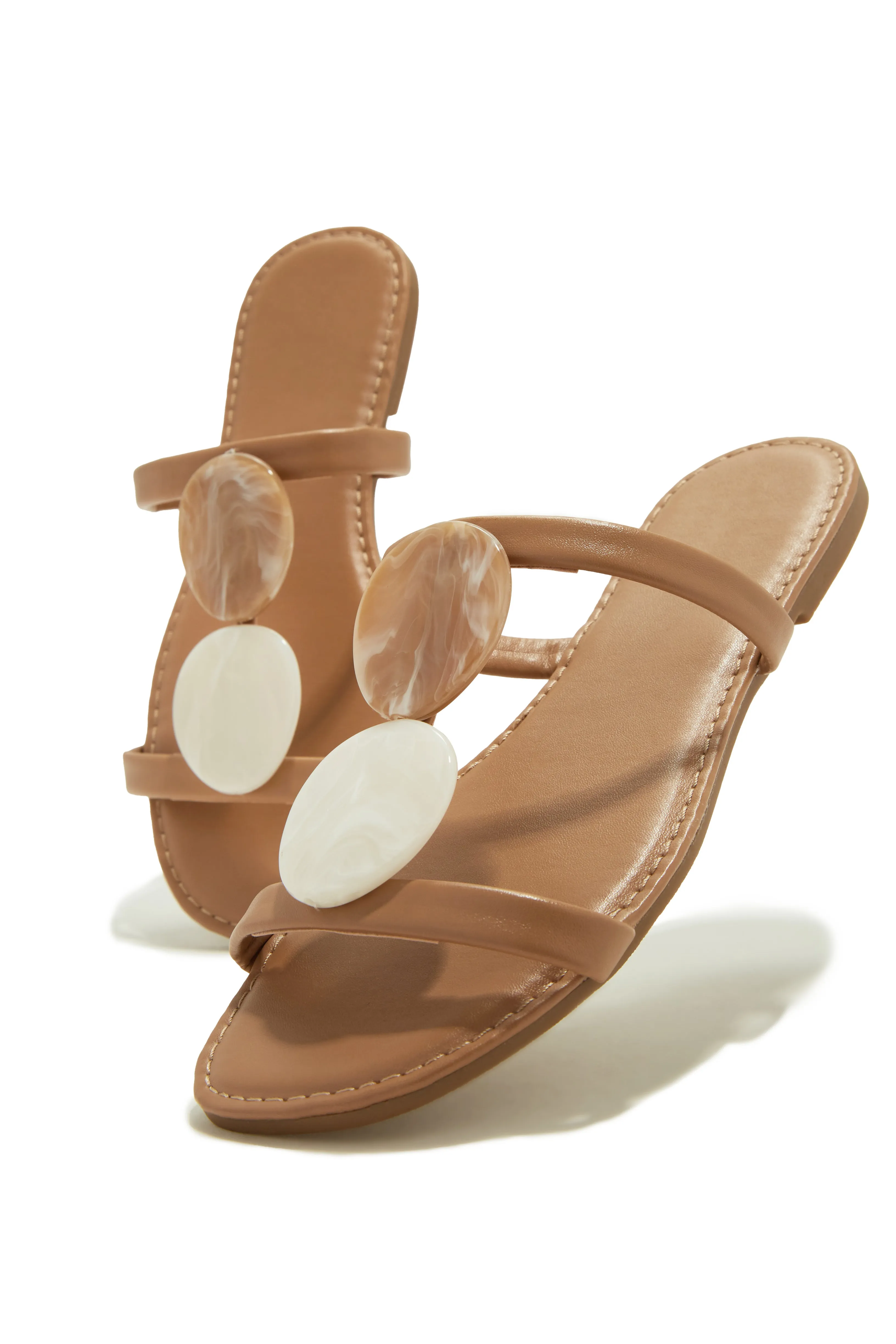 Cancun Beach Slip On Sandals - Nude