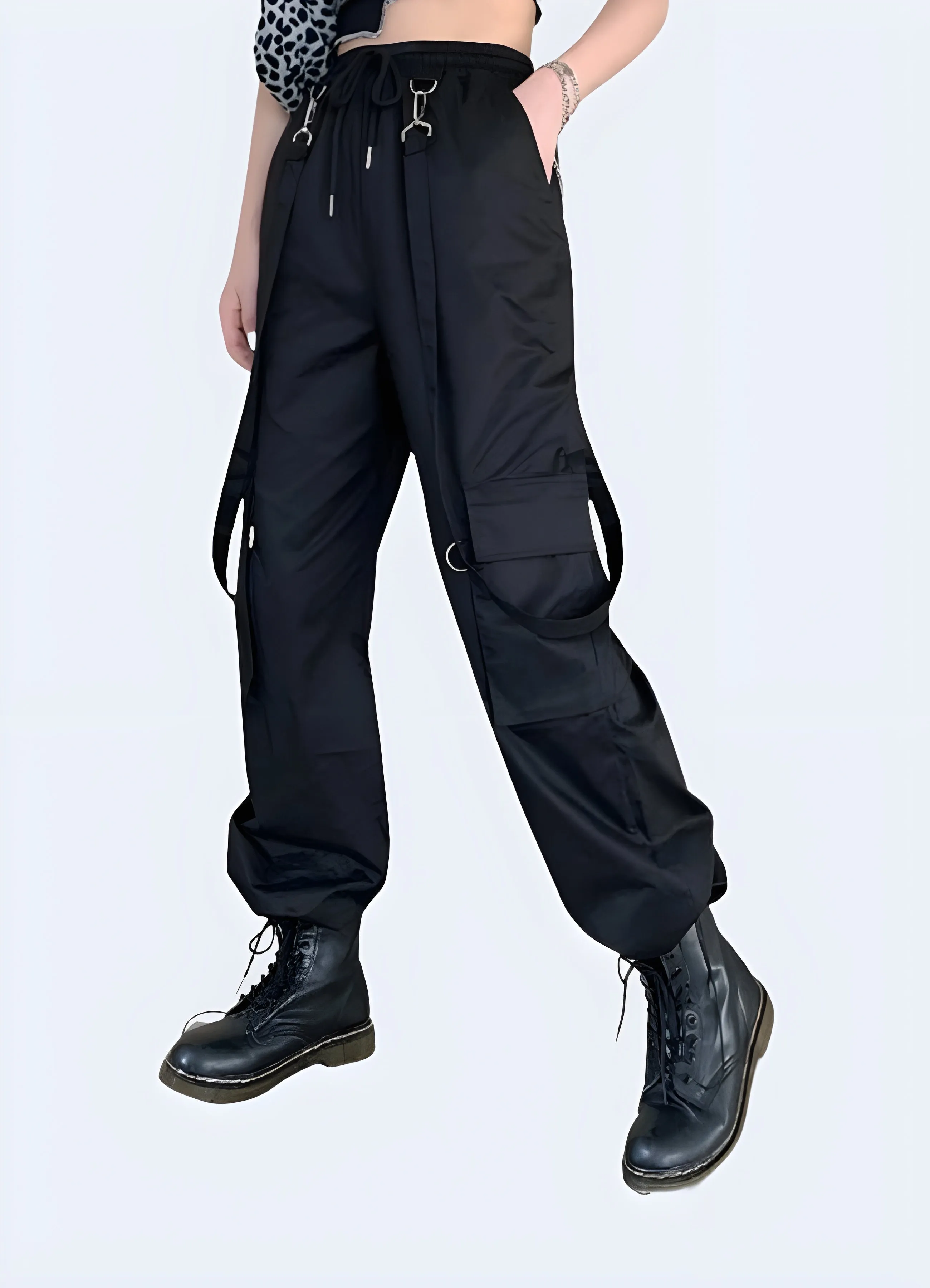 Cargo Pants With Straps Womens