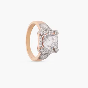 Chestnut CZ Silver Ring