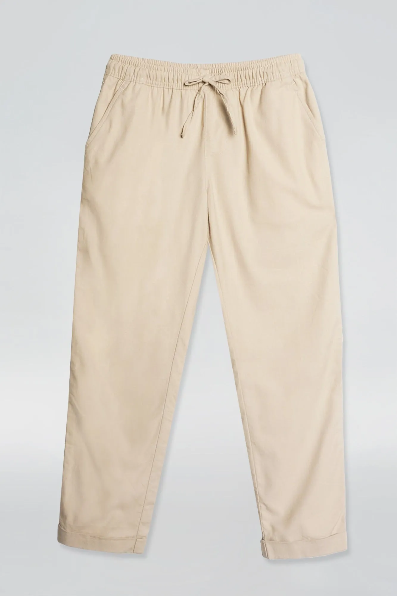 Chic Fit Linen Pull-On Trousers