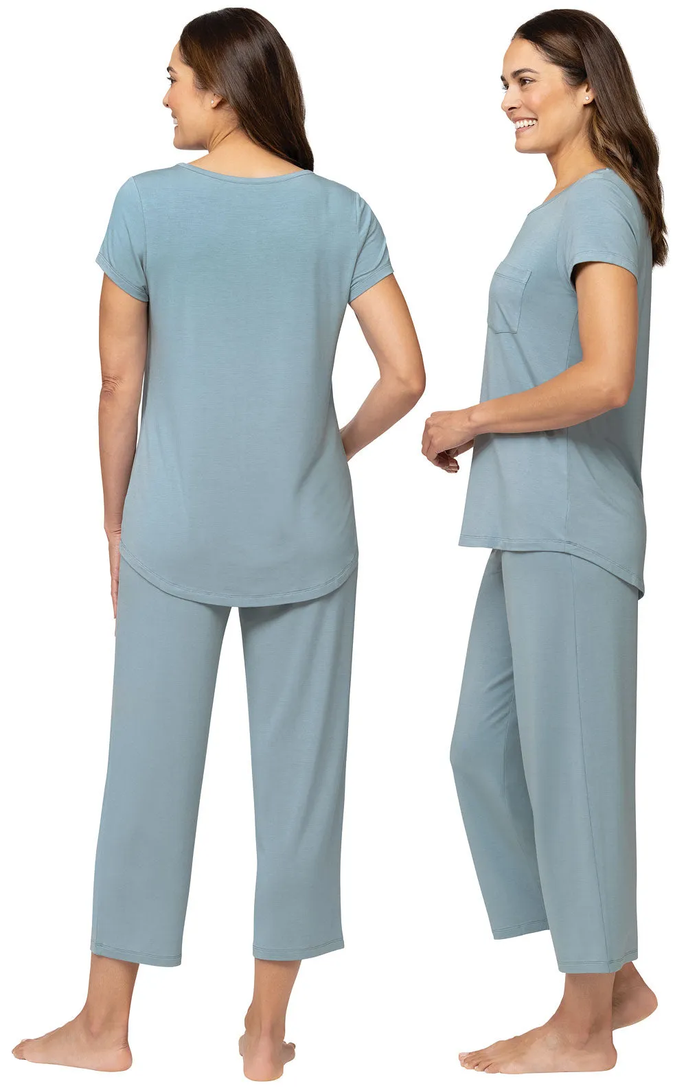 Consciously Cozy Short Sleeve Capri Pajama - Couples