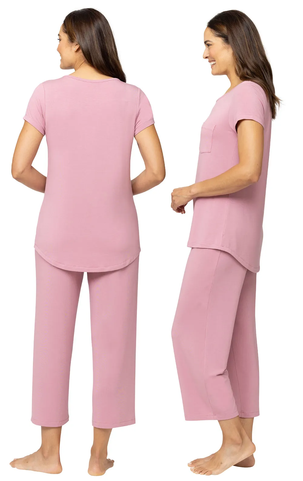 Consciously Cozy Short Sleeve Capri Pajama - Couples