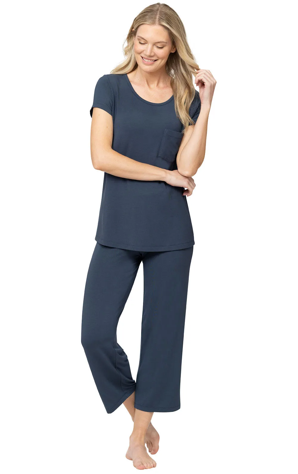 Consciously Cozy Short Sleeve Capri Pajama - Couples