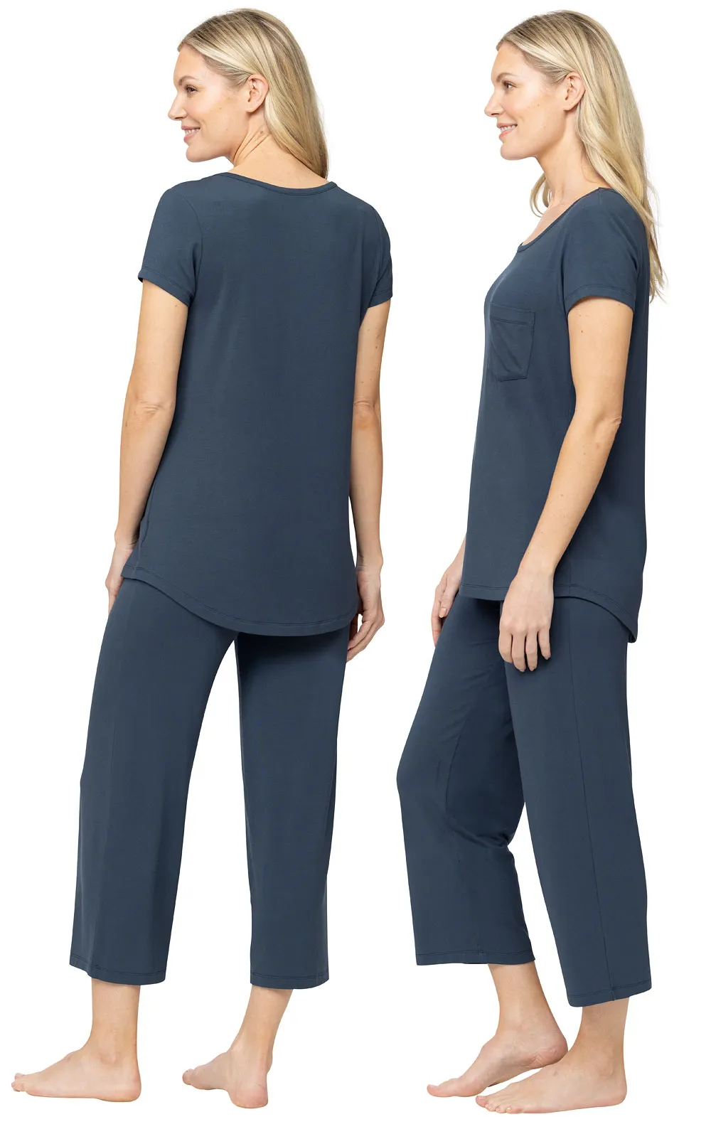 Consciously Cozy Short Sleeve Capri Pajama - Couples