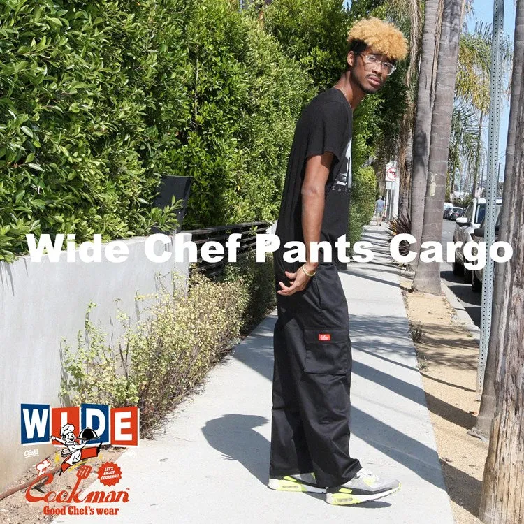 Cookman Wide Chef Pants Cargo - Black