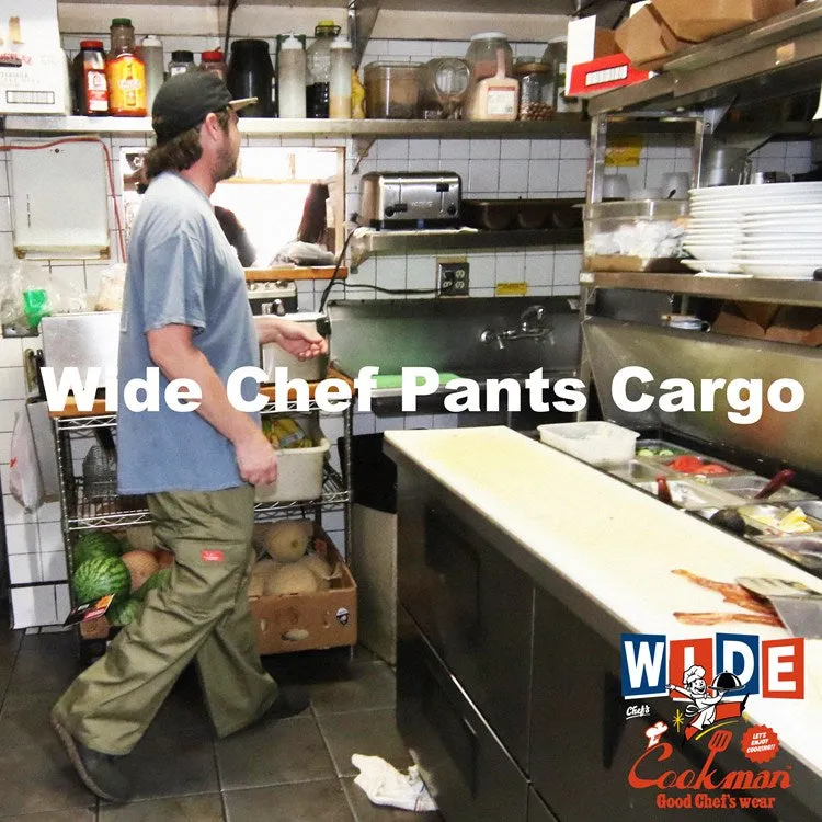 Cookman Wide Chef Pants Cargo - Olive