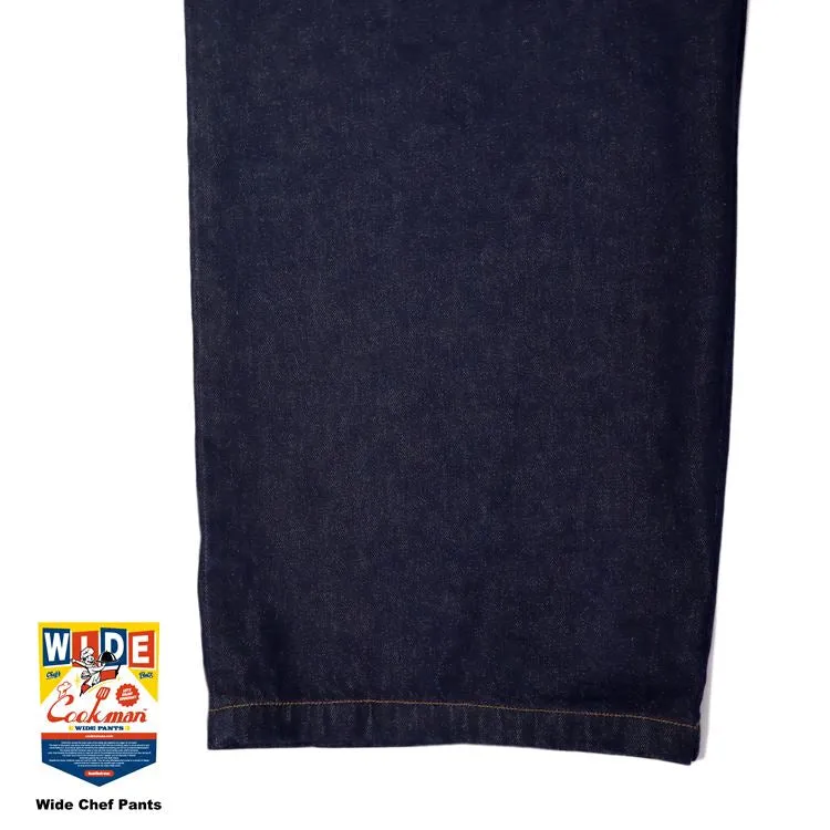 Cookman Wide Chef Pants - Denim : Navy