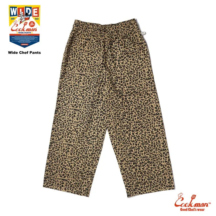 Cookman Wide Chef Pants - Leopard