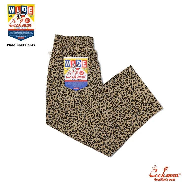 Cookman Wide Chef Pants - Leopard