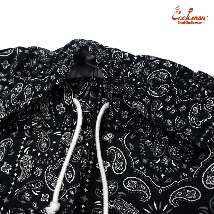 Cookman Wide Chef Pants - Paisley : Black