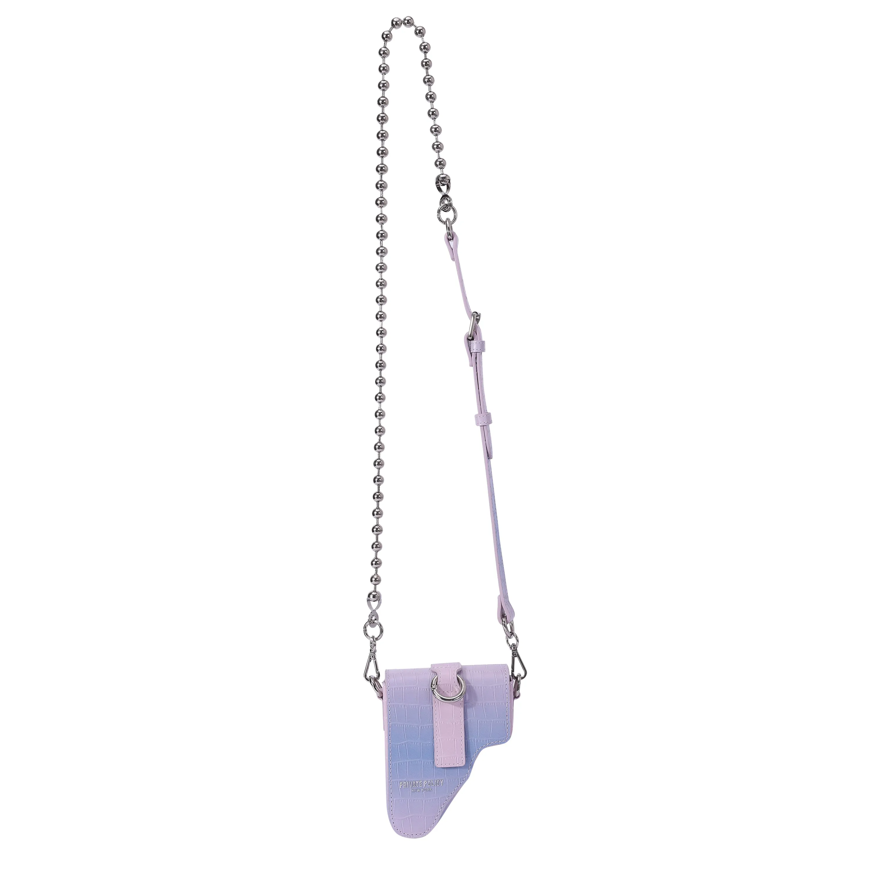 Dipdye Leather Multi Purpose Mini Bag - Lilac and Blue