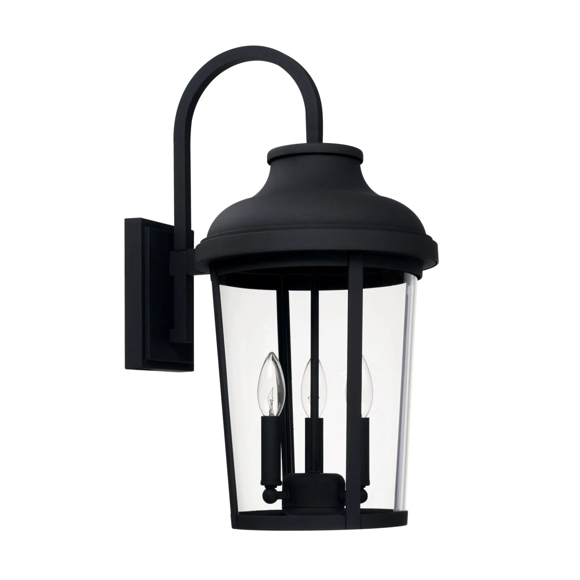 Dunbar - 22.5" Coastal Outdoor Wall Lantern - Black