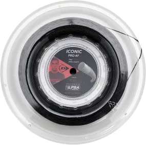 Dunlop Iconic Pro AF Squash String Reel of Black 18g 1.18mm