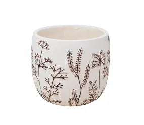 Embossed Flowers Pot