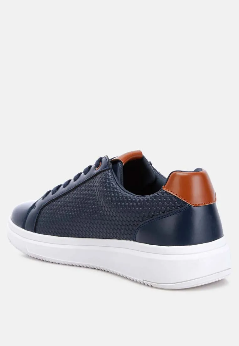 Embossed Lace-Up Sneakers By Ruw