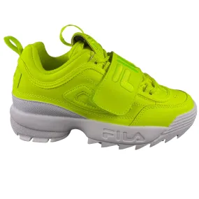 Fila Women's Disruptor II Applique Safety Yellow Casual Shoes