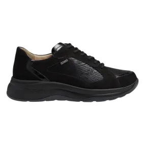 Finn Comfort Women's Piccadilly Black Suede/Patent