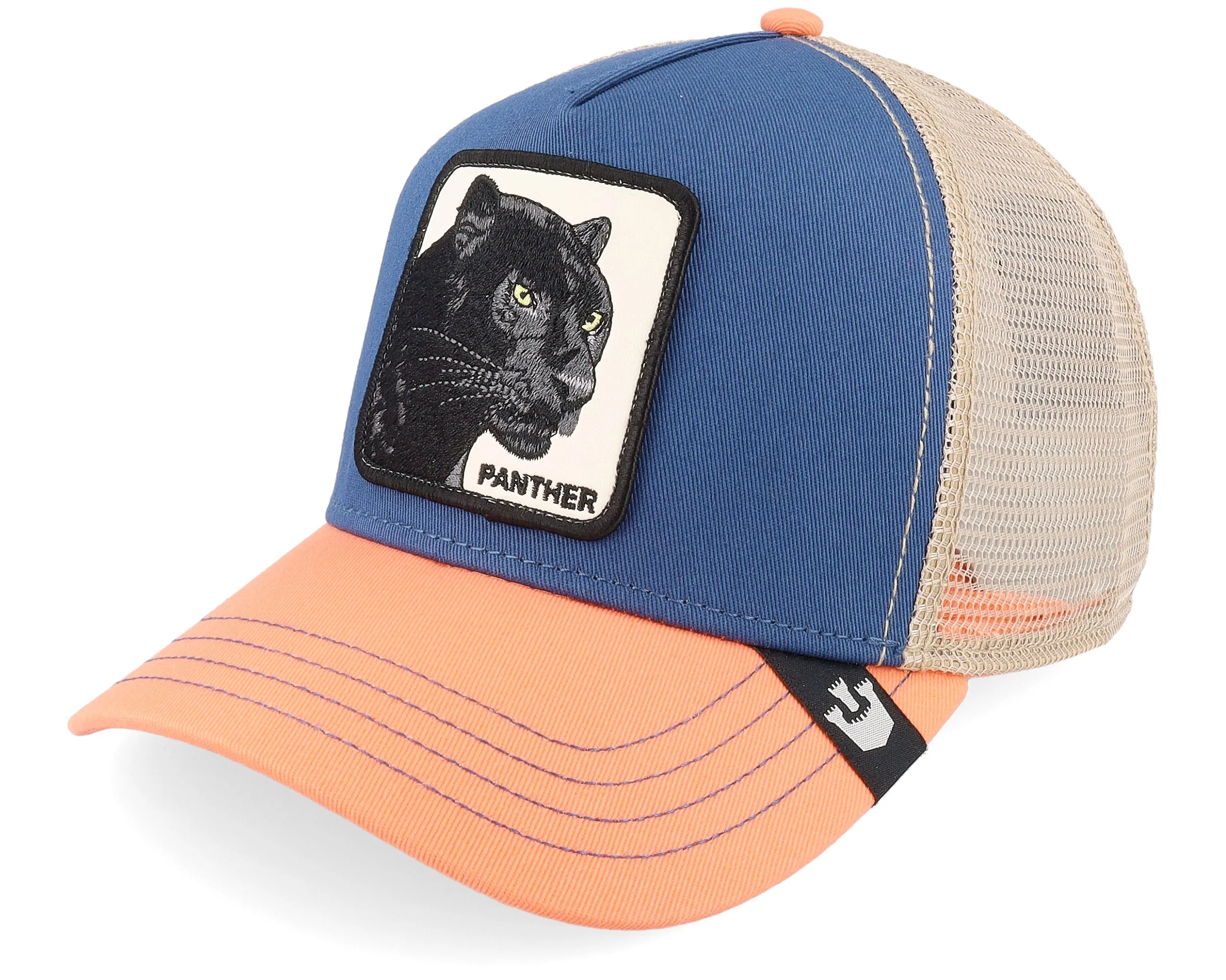 Goorin Bros - Animal Trucker Cap - Panther - Blue & Coral