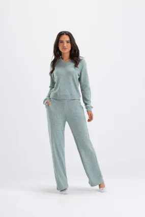 Heather V-Neck Pyjama Set