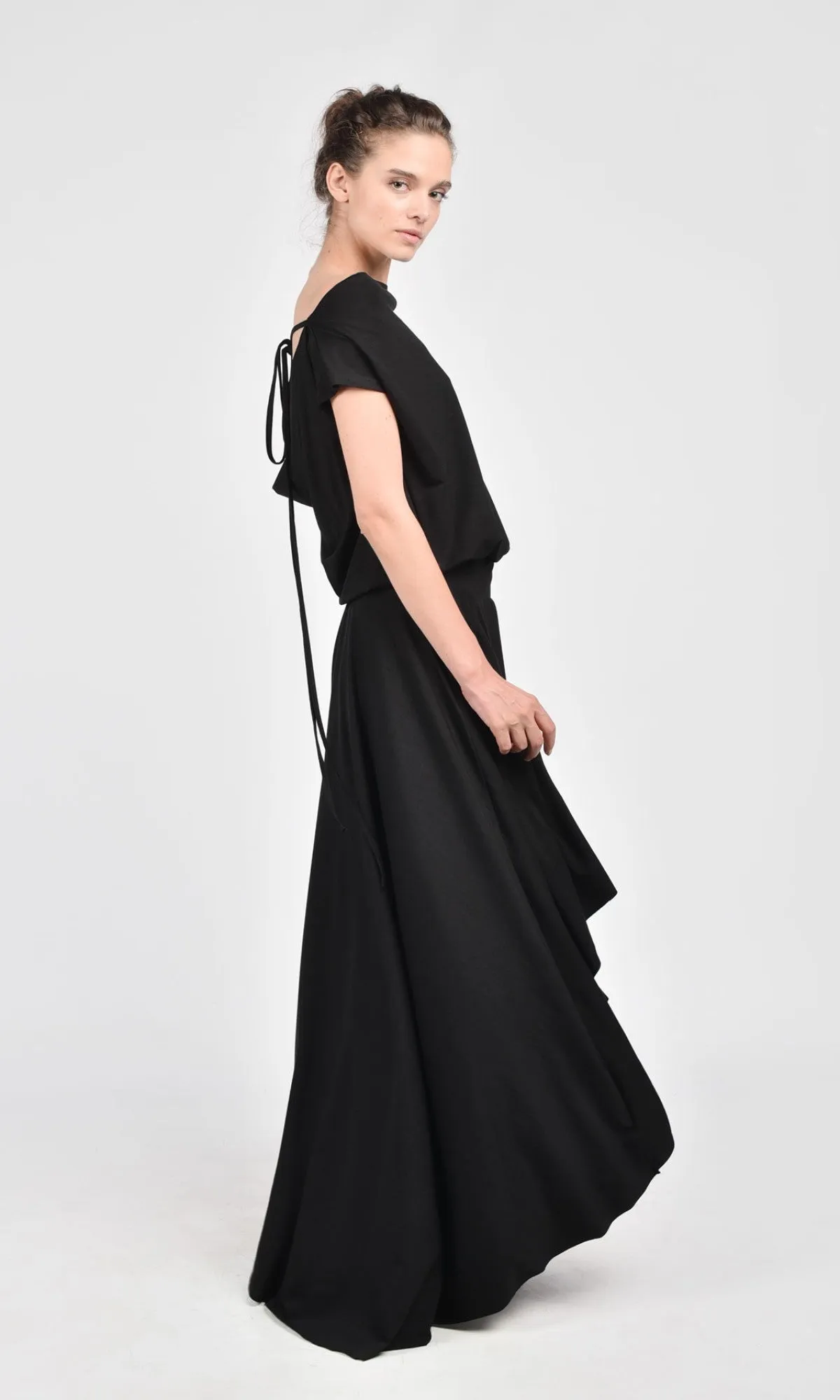 High Low Maxi Jersey Dress