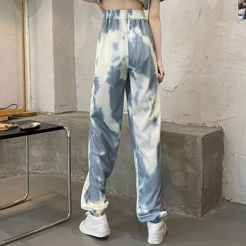 High-Waisted Tie-Dye Sweatpants