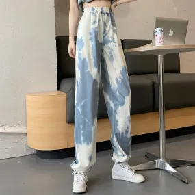 High-Waisted Tie-Dye Sweatpants