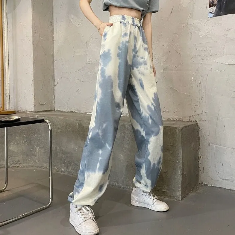 High-Waisted Tie-Dye Sweatpants